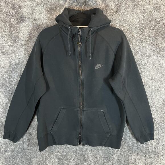 Nike Other - Nike Tech Hoodie Mens Large Black Zip AW77 Sportswear Fleece 559592-012 Sweater